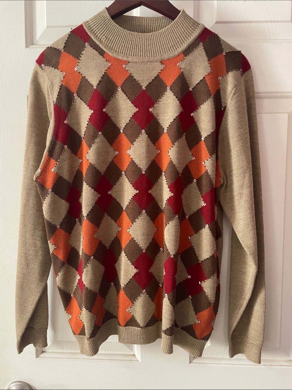 VTG ALFRED DUNNER WOOLBLEND ARGYLE SWEATER